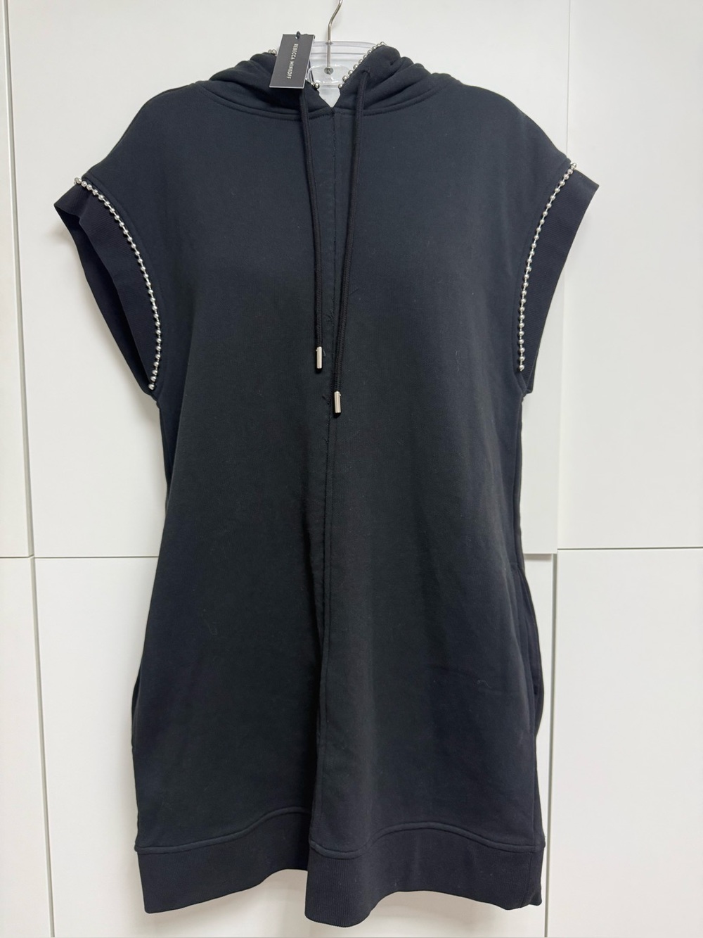 Rebecca Minkoff  size S Studded Sweatshirt dress  with hoodie and Stud Detailing